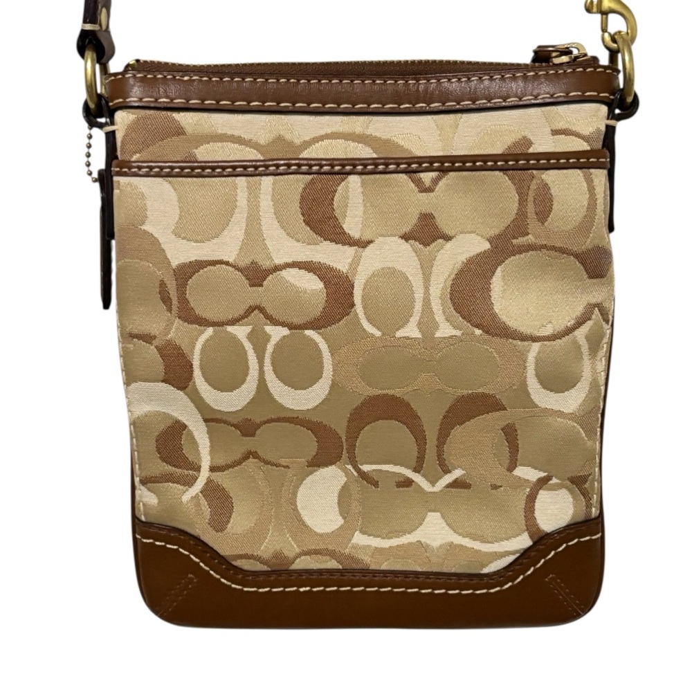 VINTAGE - COACH HAMPTON OPTIC SIGNATURE CROSSBODY PURSE - GREAT CONDITION S2 - Picture 2 of 14